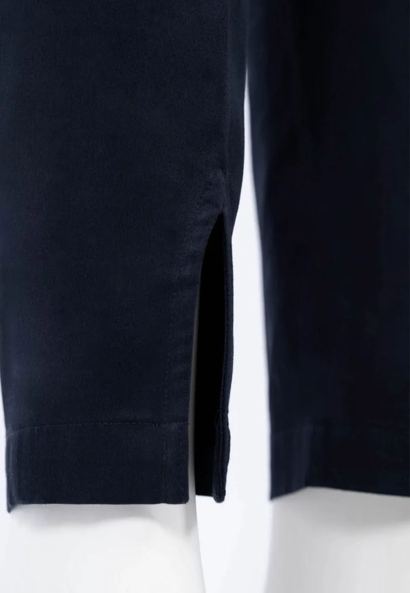 Salo Organic Cotton Satin Tapered Trousers | Blackbird