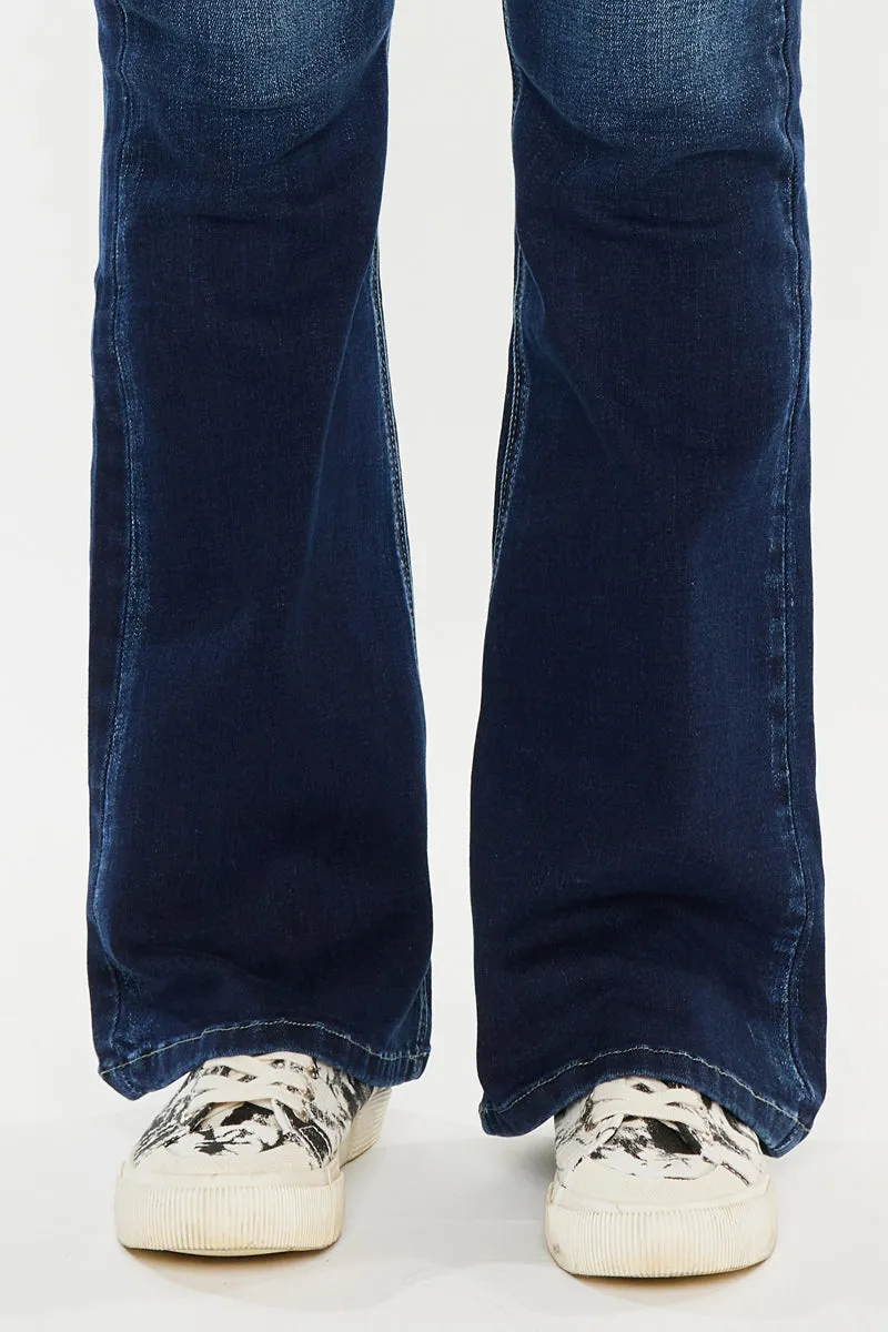Samaria High Rise Skinny Bootcut Jeans (Plus Size)