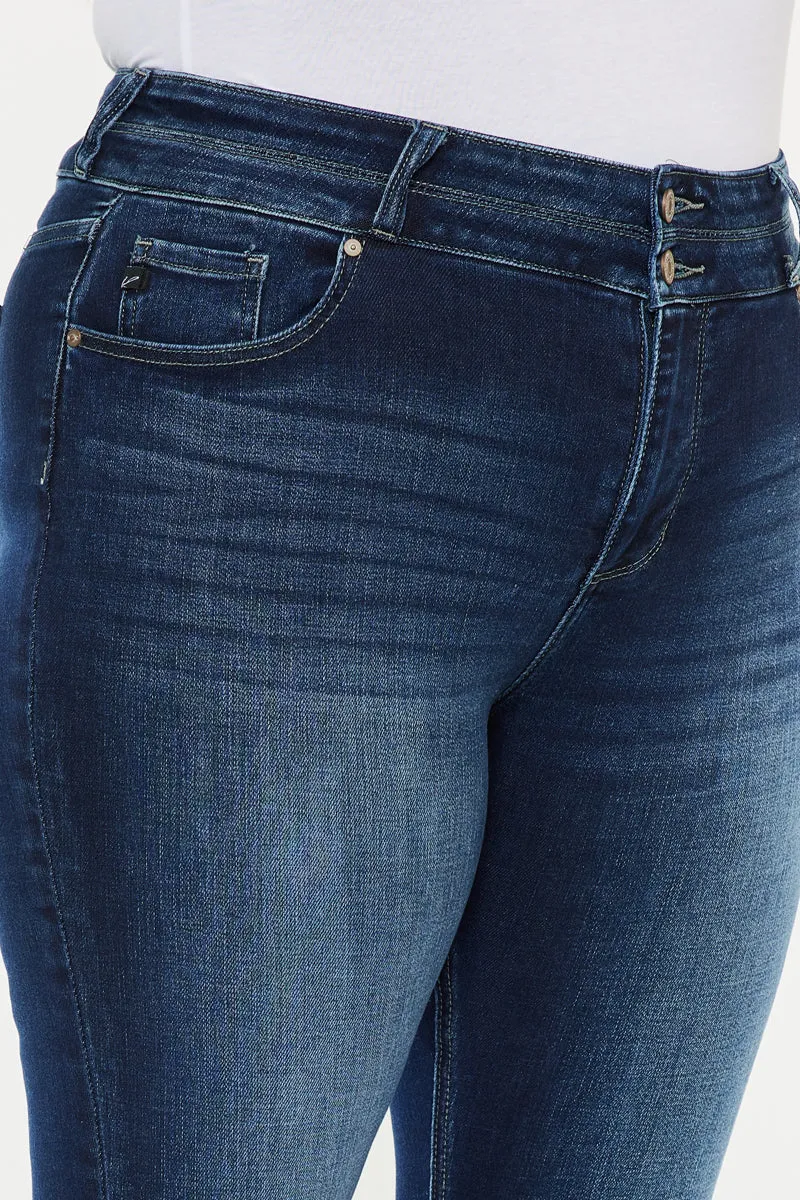 Samaria High Rise Skinny Bootcut Jeans (Plus Size)