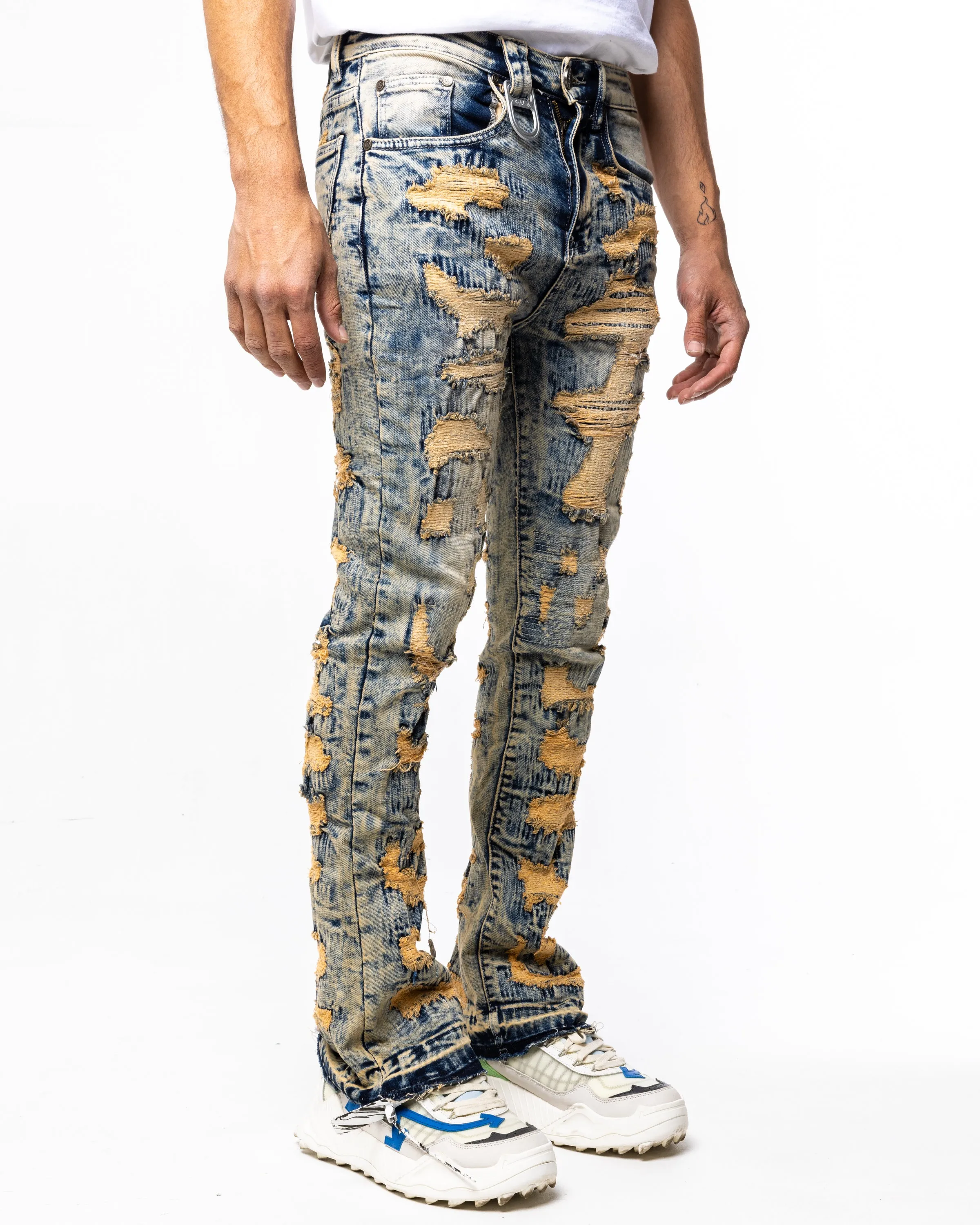 SCAB STACKED DENIM (VINTAGE WHEAT STONE)