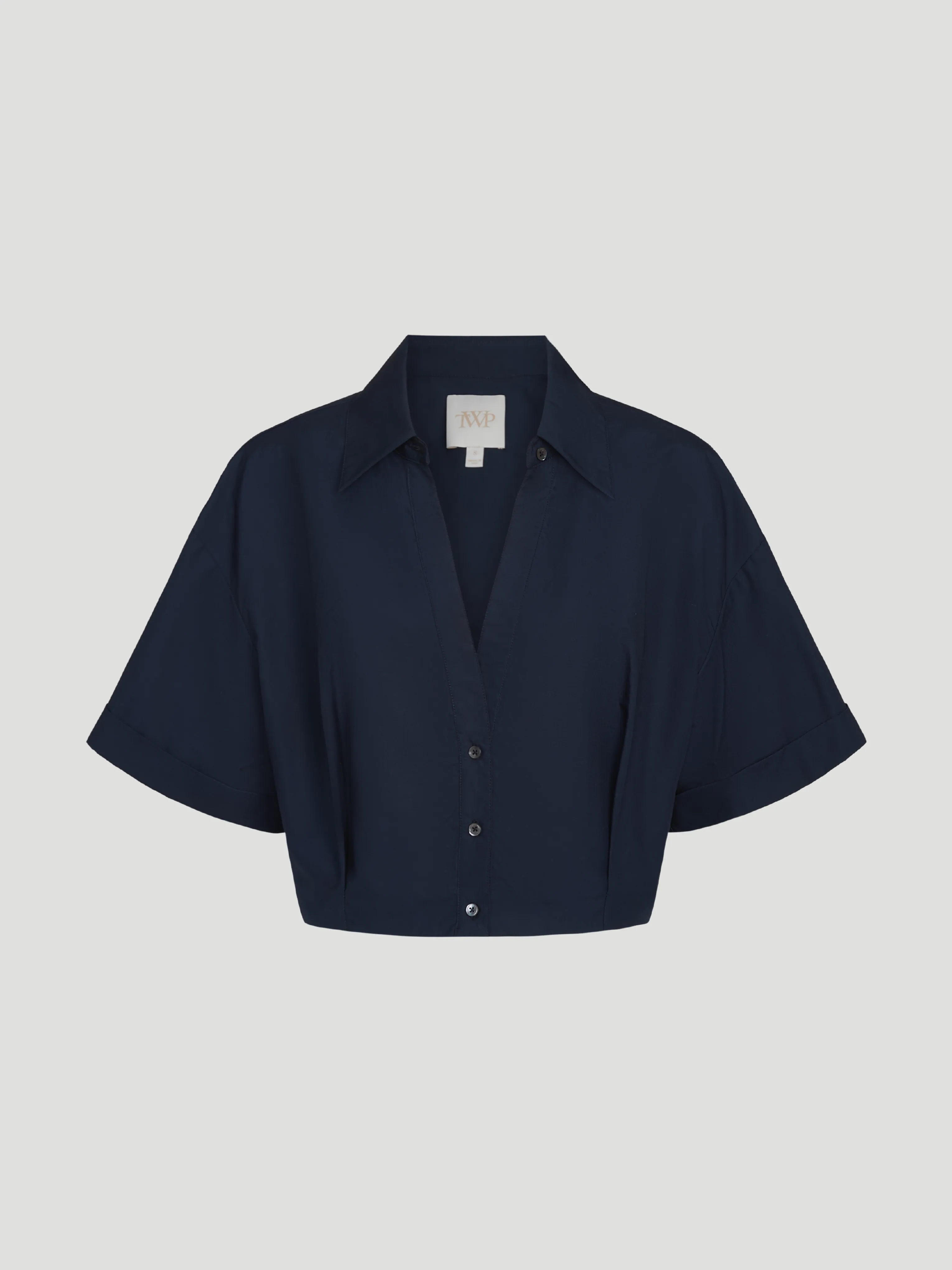 She Comes and Goes Again Short Sleeve Top in Navy