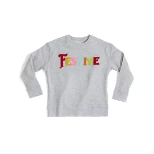 SHIRALEAH "FESTIVE" SWEATSHIRT IN GREY