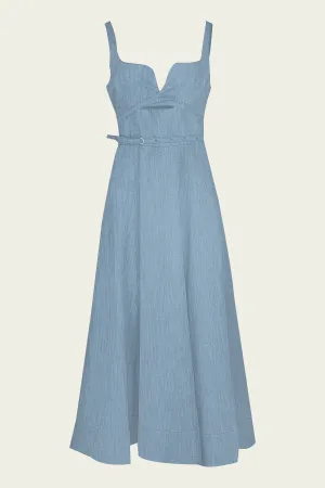 Sirene Dress in Stone Blue
