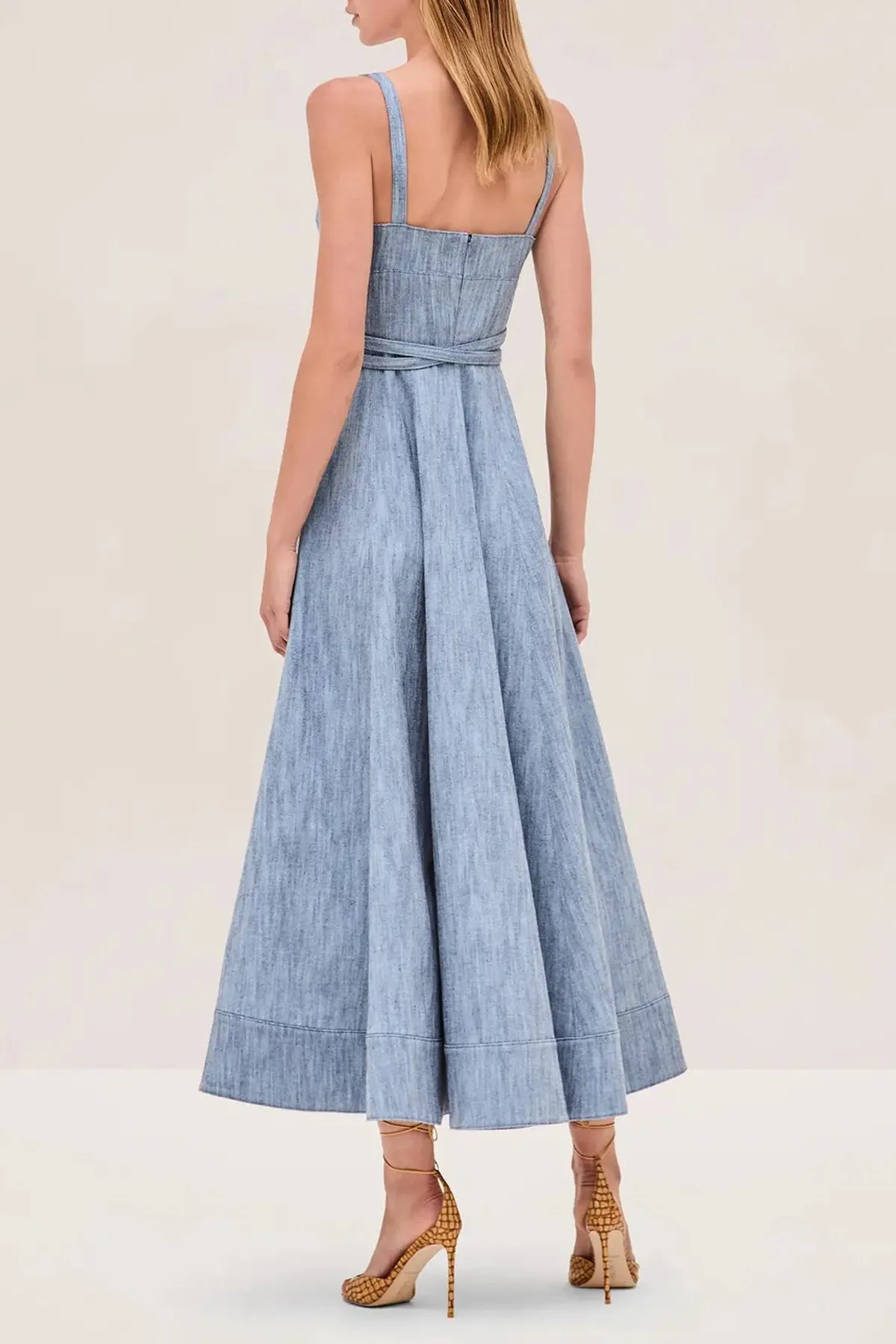 Sirene Dress in Stone Blue