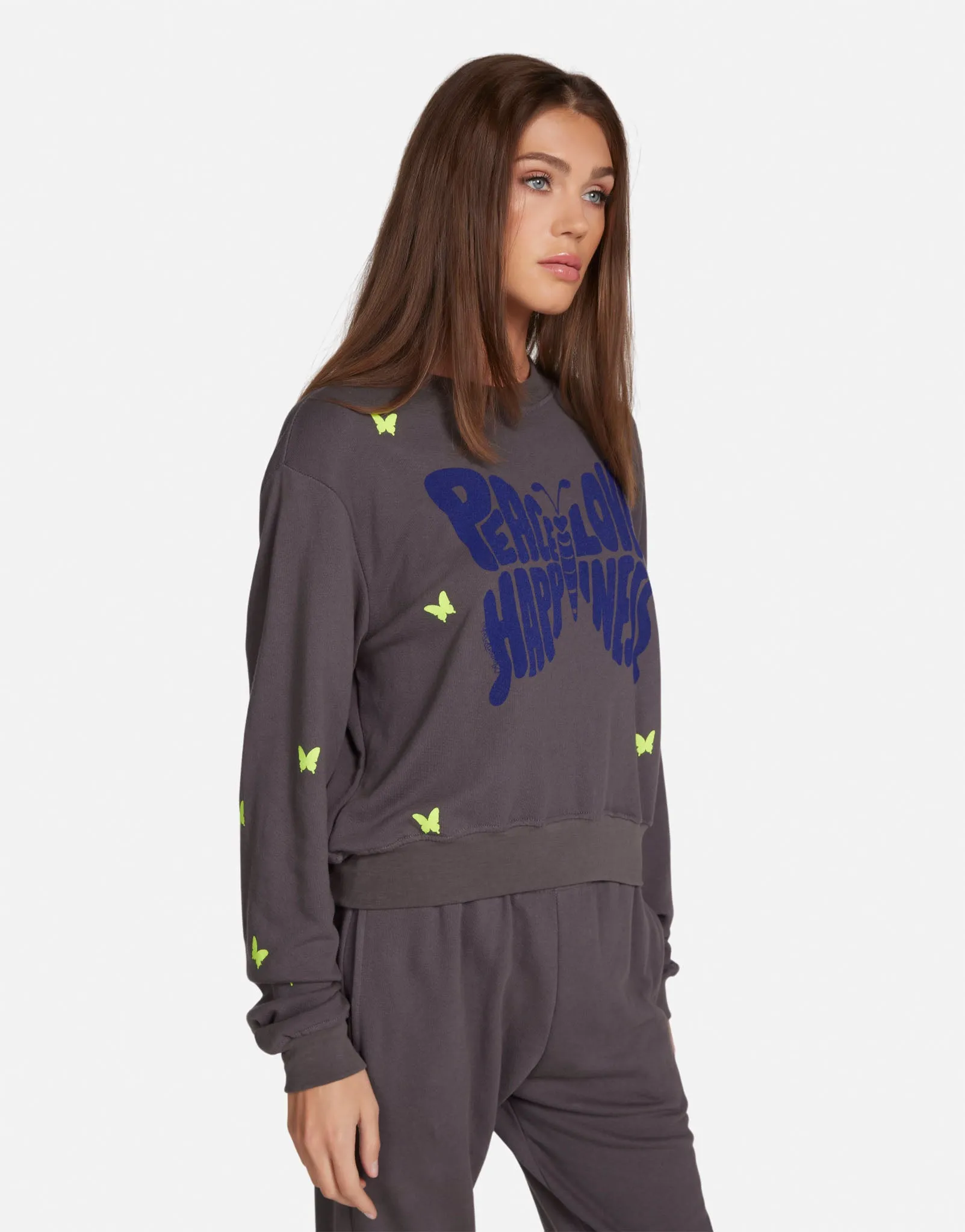 Spalding Neon Peace Love Butterflies