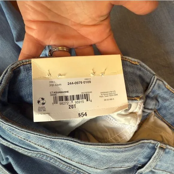 St. Johns Bay midrise Bootcut Jeans Ladies 20 Tall light blue NWT