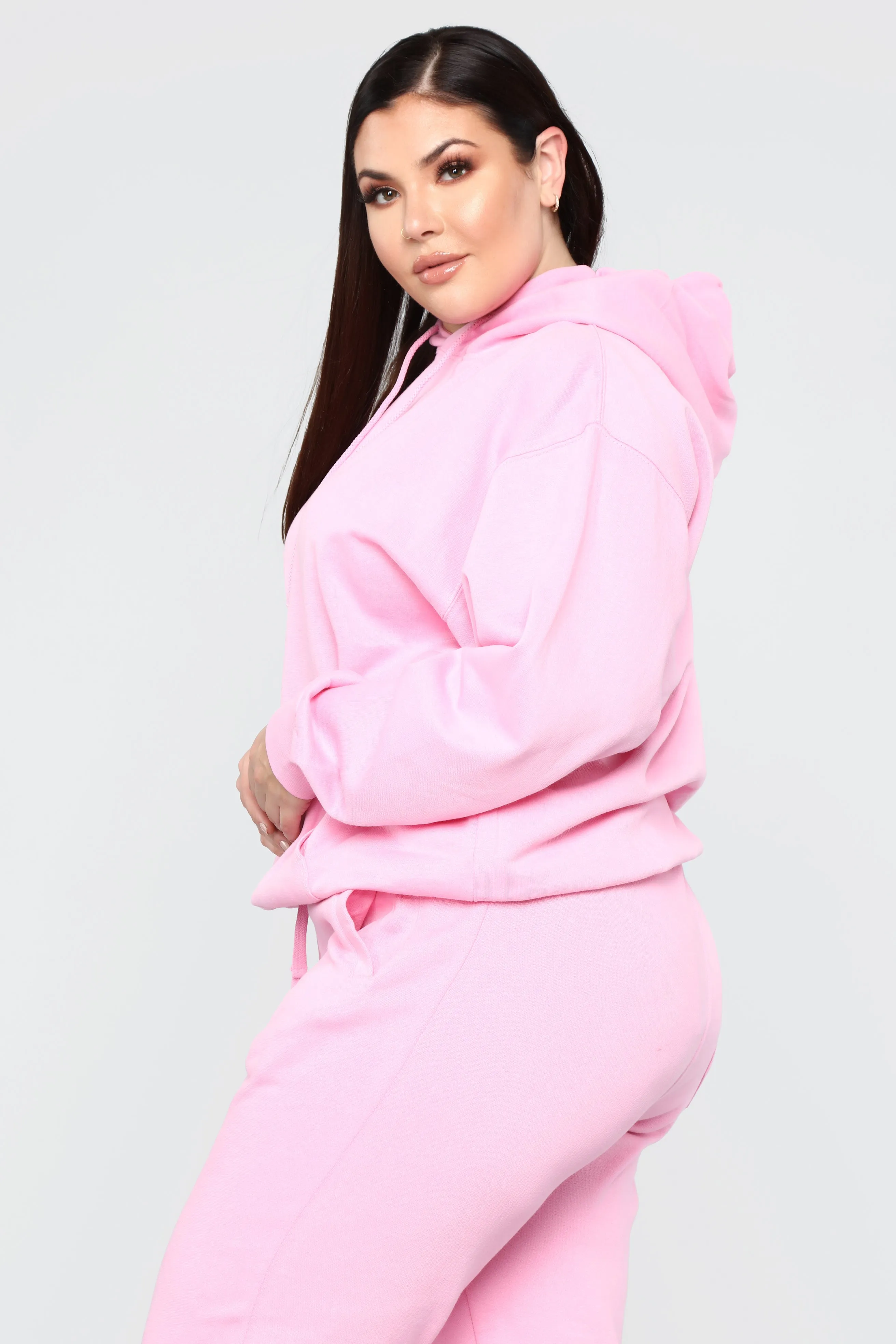 Stole Your Boyfriend's Oversized Hoodie - Pink