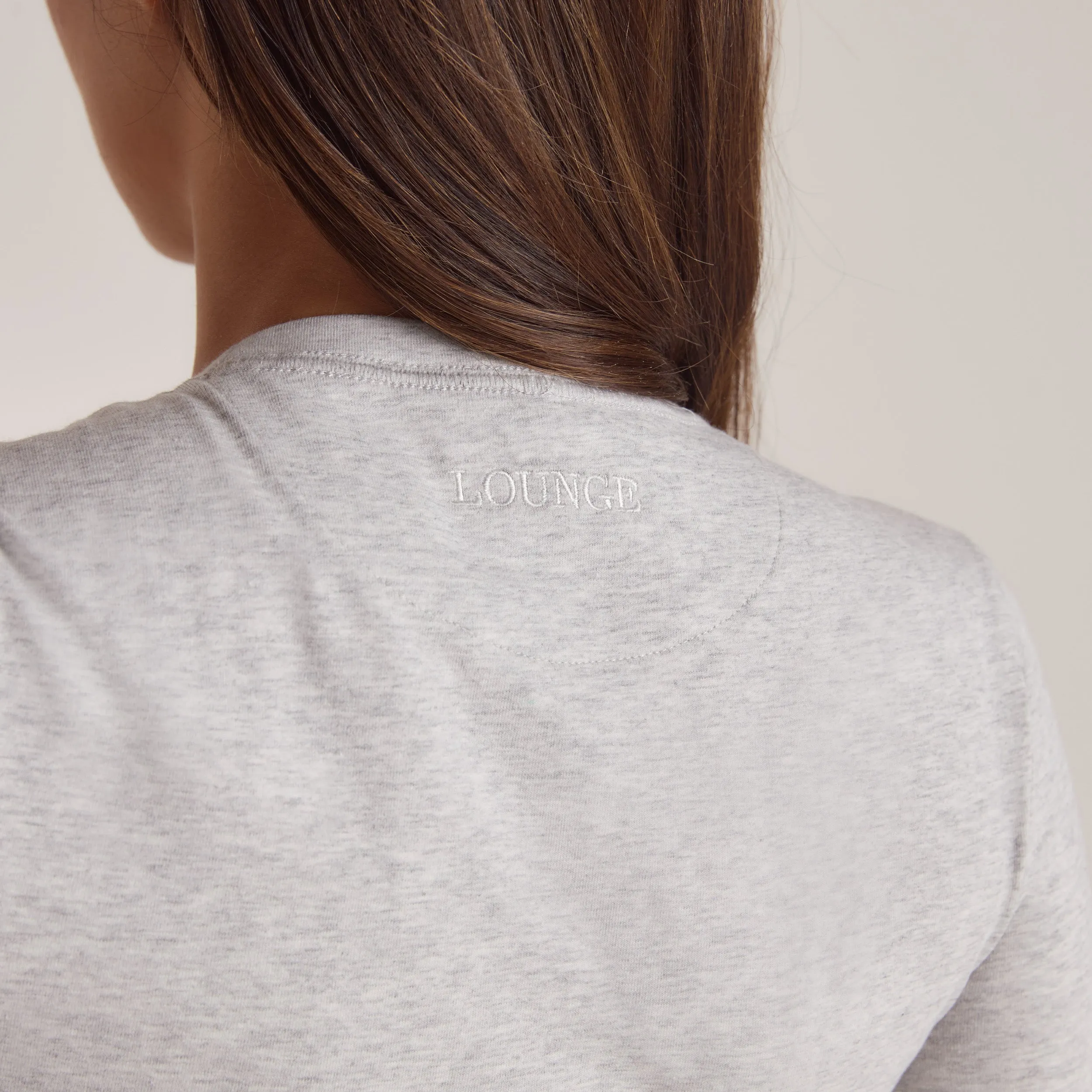 T-Shirt Manches Longues en Coton - Gris Chiné