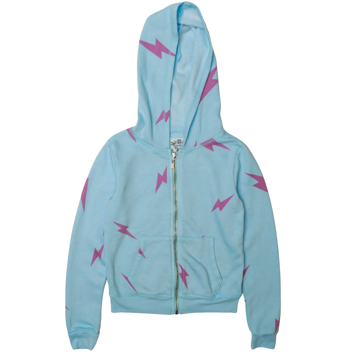 T2Love- Multi Boltz Zip-Up Hoodie (Powder Blue)