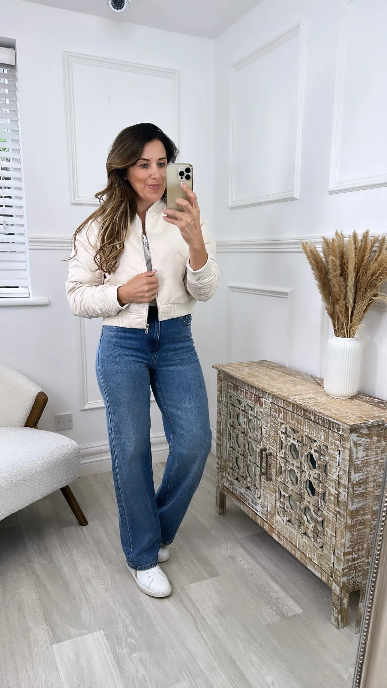 Tessa Blue High Rise Wide Jeans