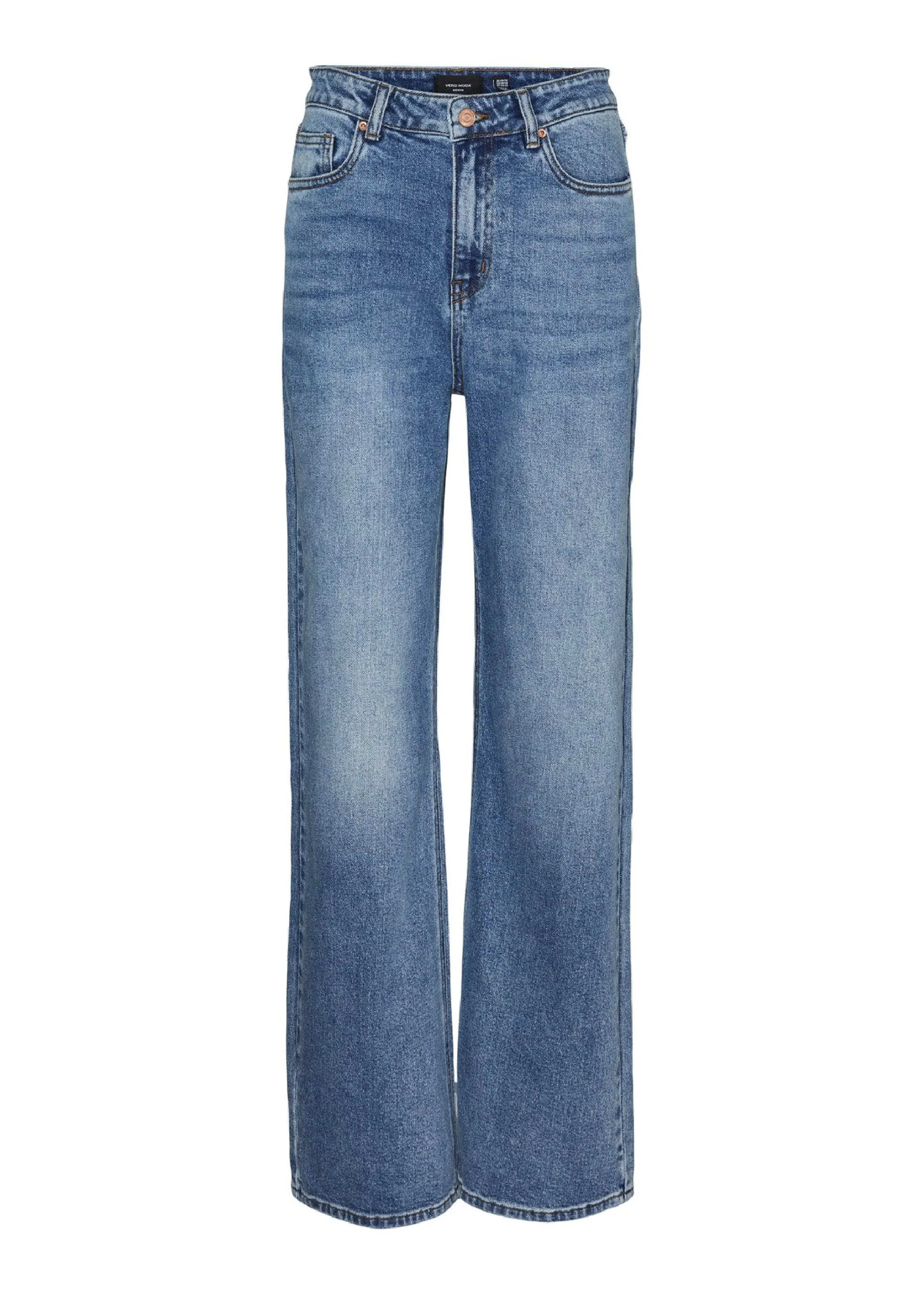 Tessa Blue High Rise Wide Jeans