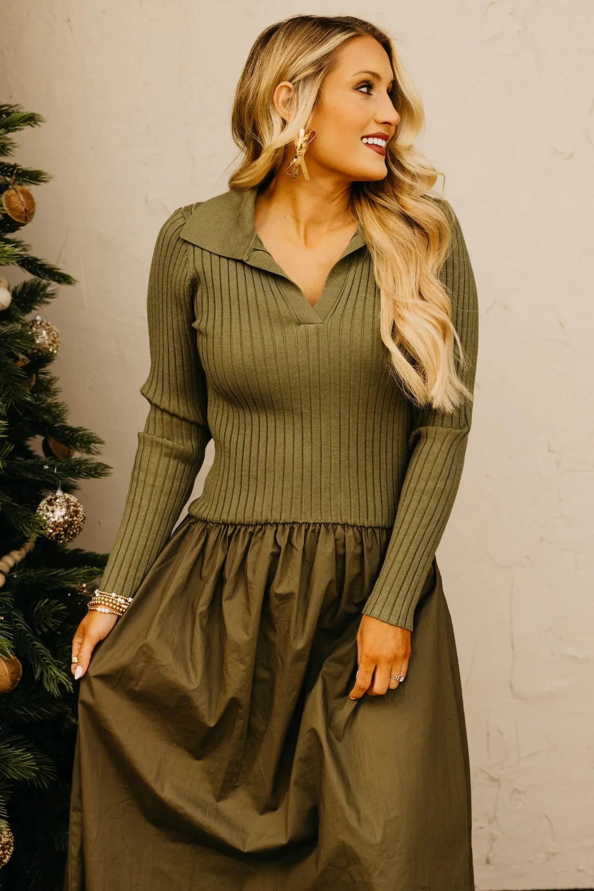 The Ashley Mixed Media Maxi Dress