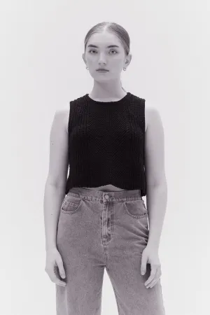 The Cia Cropped Sleeveless Sweater