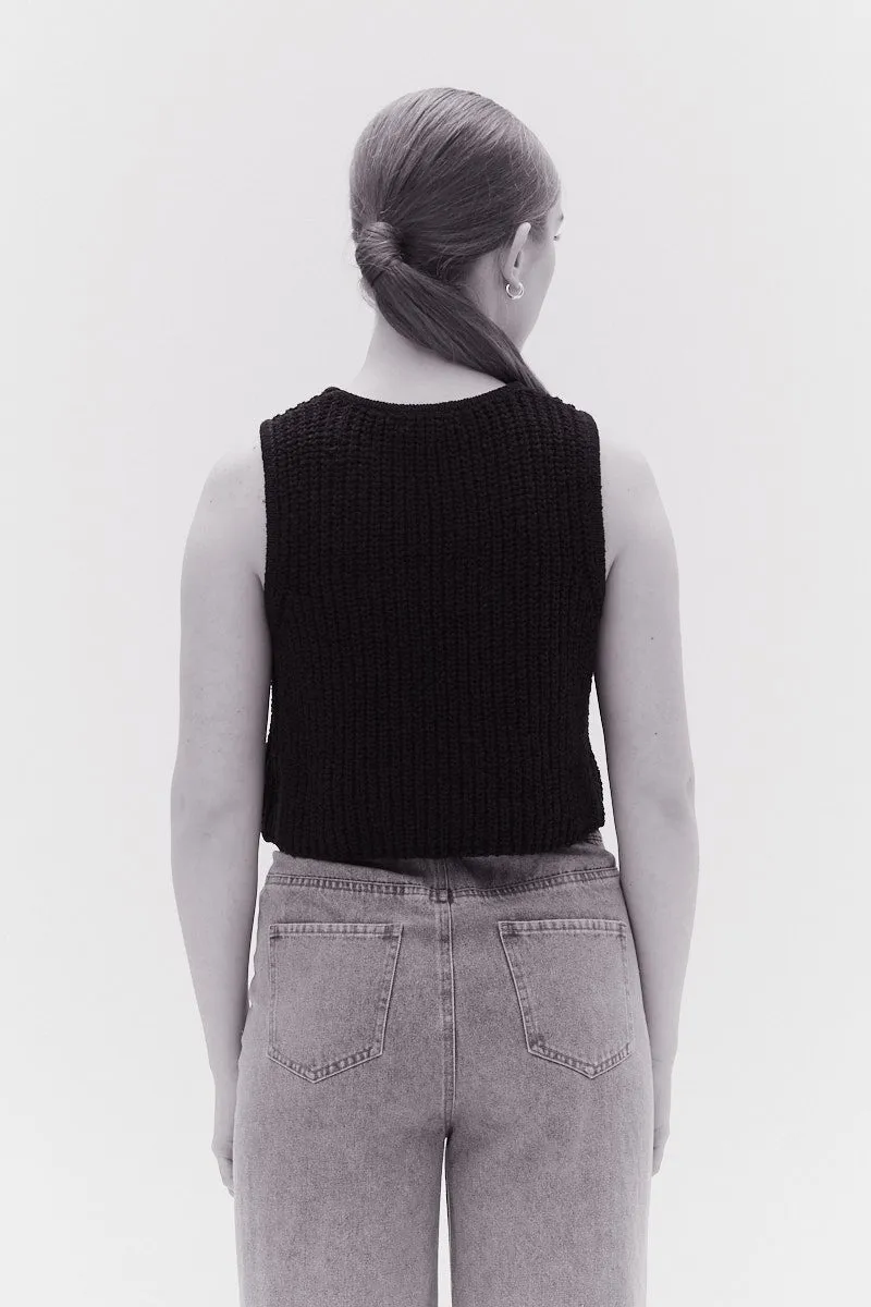 The Cia Cropped Sleeveless Sweater