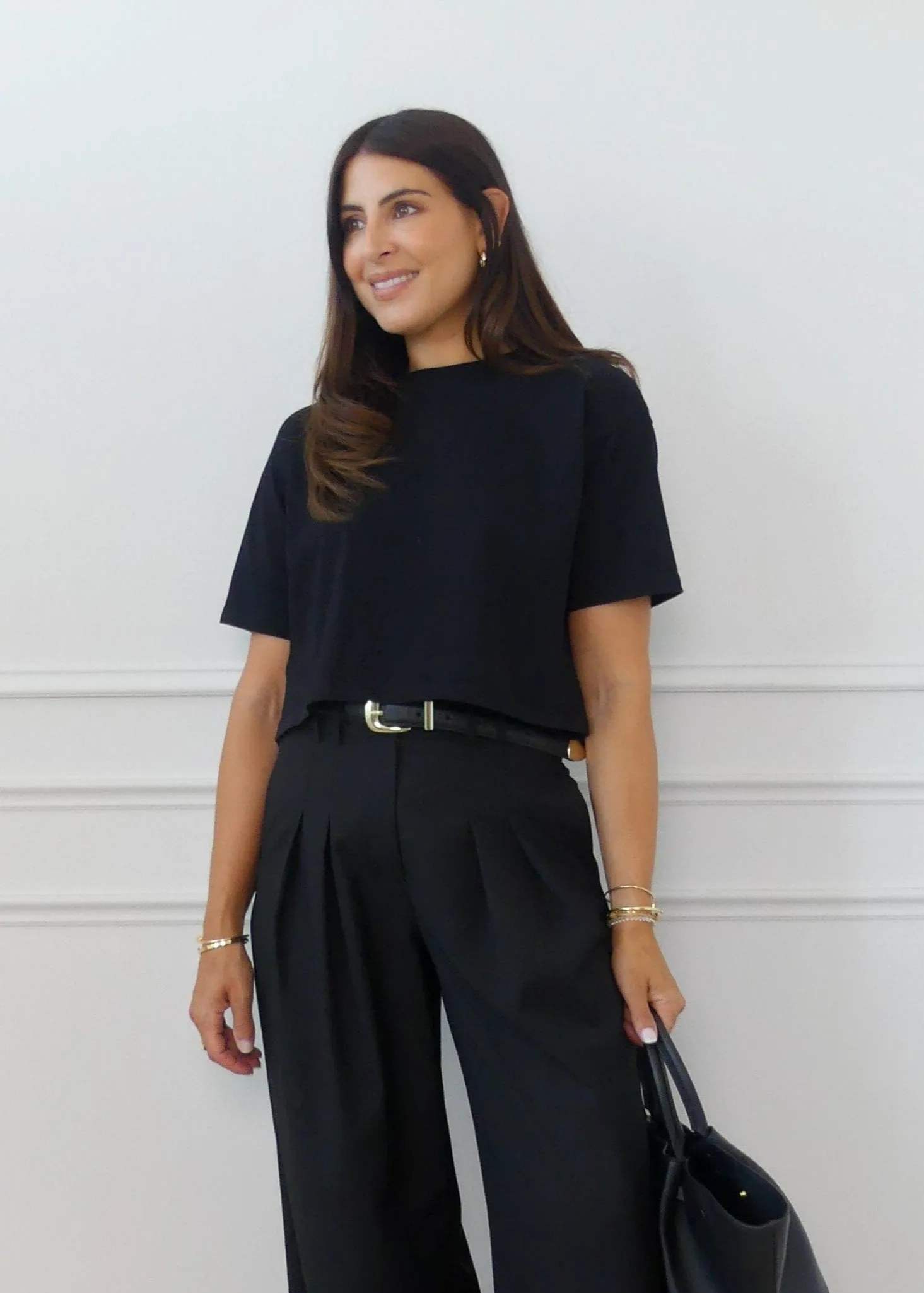 THE CROPPED BOXY TEE - BLACK