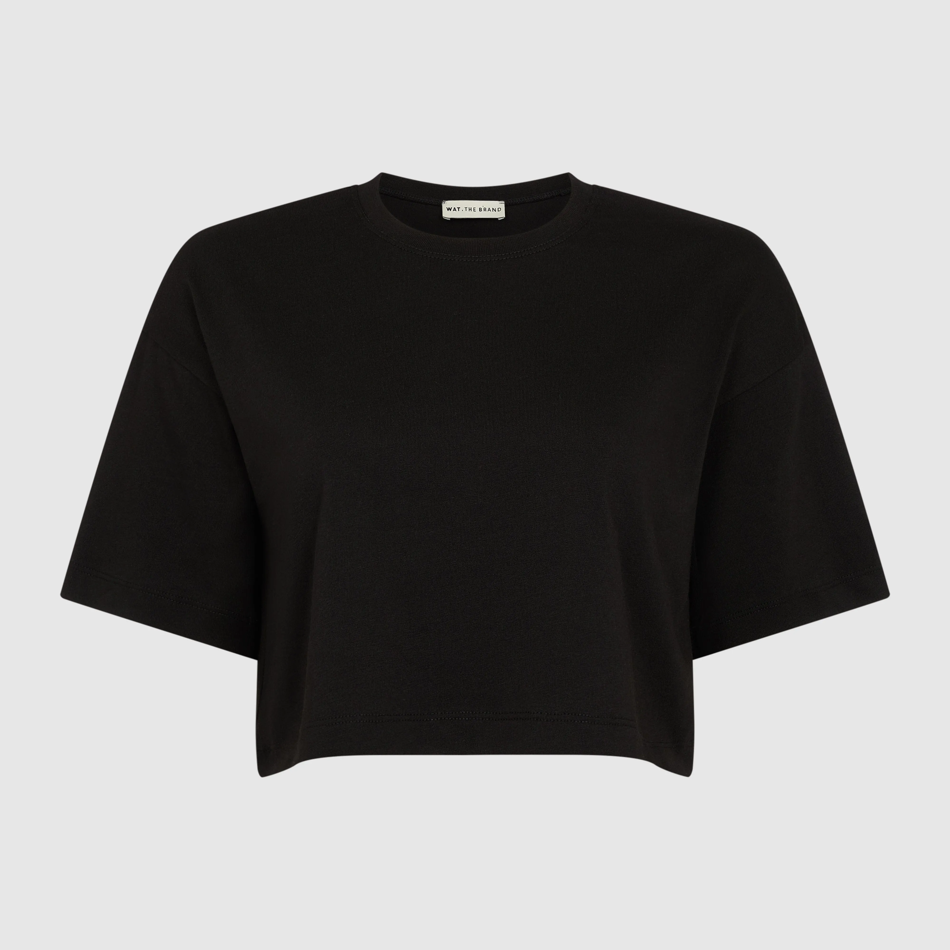 THE CROPPED BOXY TEE - BLACK