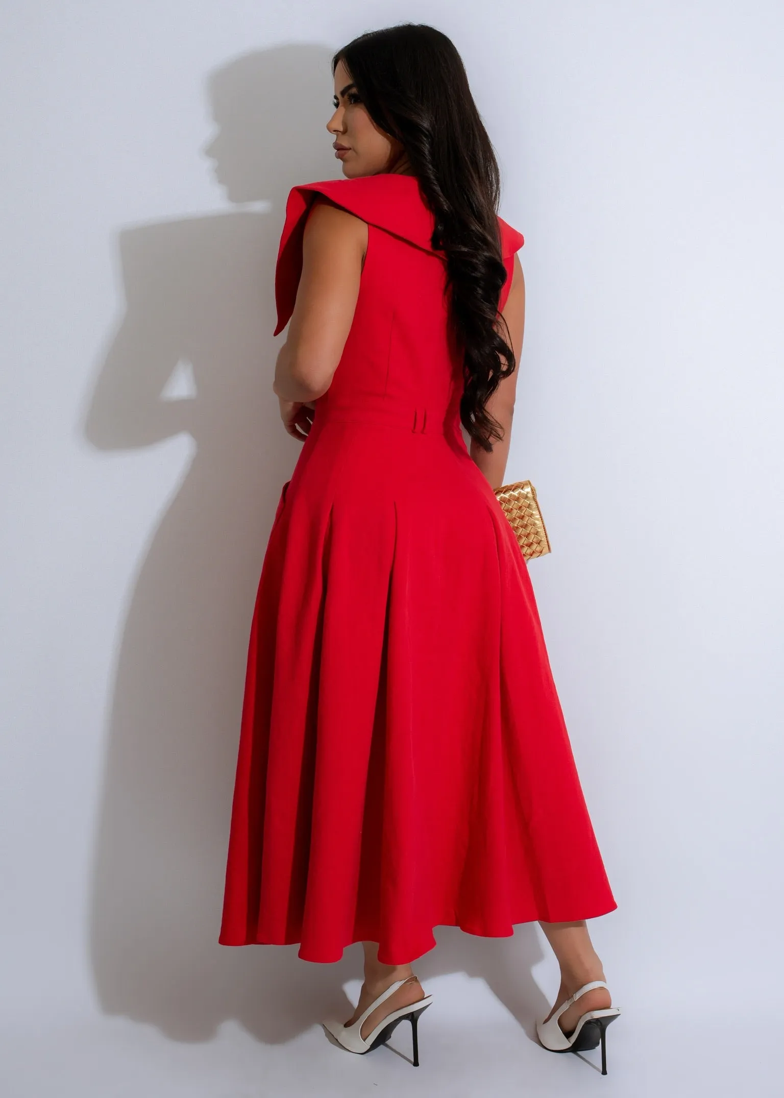 The Firewalk Midi Dress Red