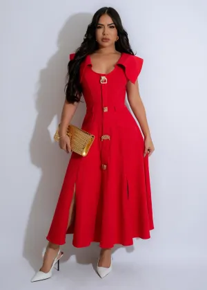The Firewalk Midi Dress Red