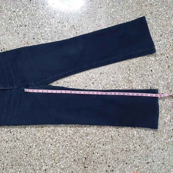 THEORY Dark Wash Flared Wide Leg Mid Rise No Pocket Jeans