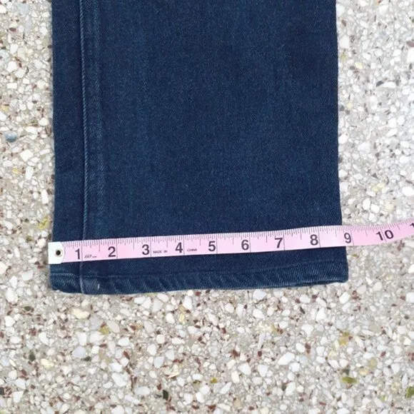 THEORY Dark Wash Flared Wide Leg Mid Rise No Pocket Jeans