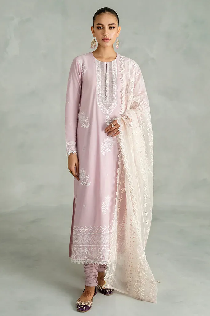 Traditional Pakistani Salwar Suit in Lilac Salwar Kameez and Dupatta