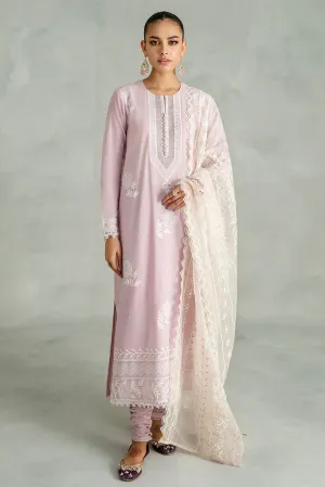 Traditional Pakistani Salwar Suit in Lilac Salwar Kameez and Dupatta