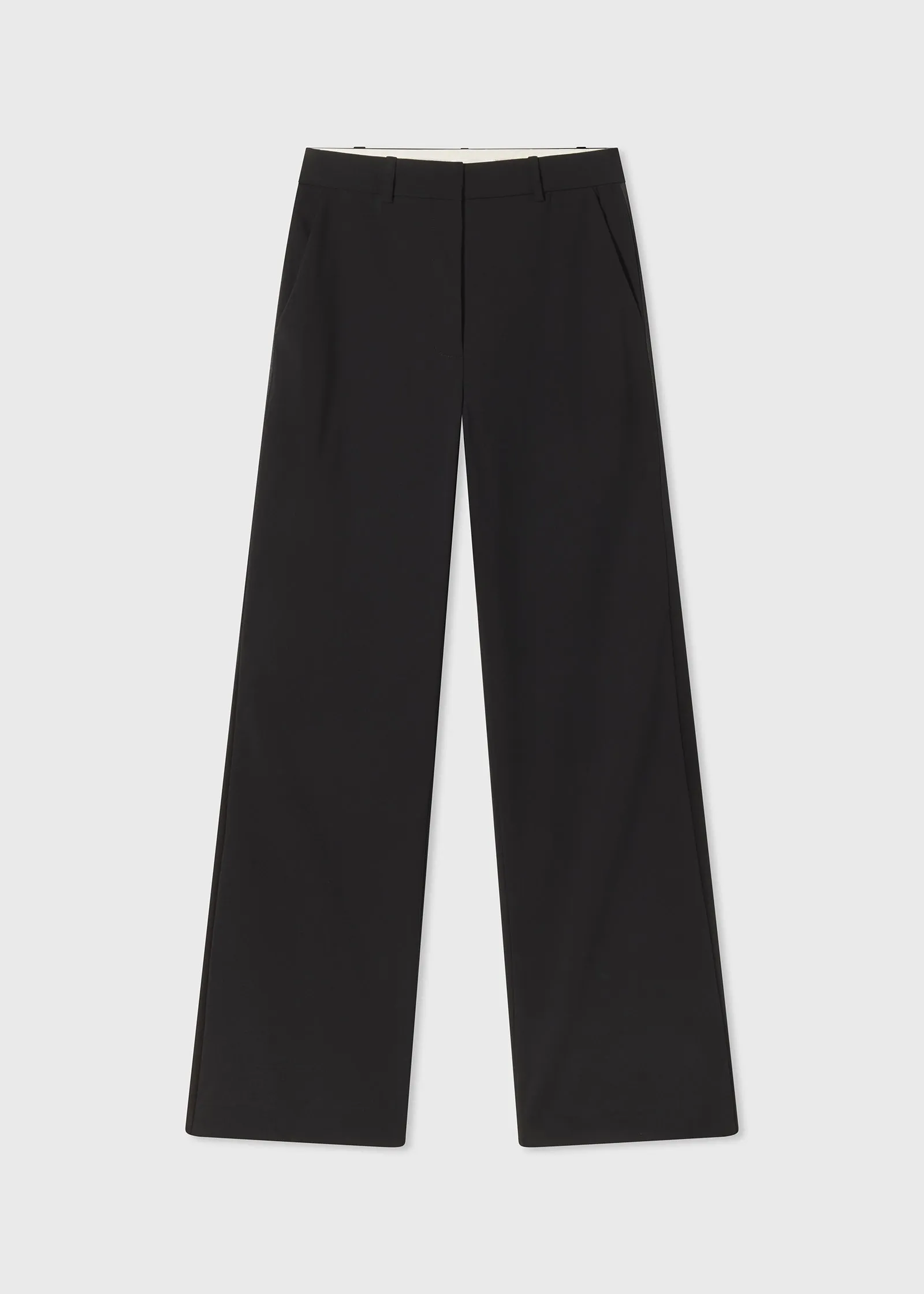 Tuxedo Pant in Wool and SIlk - Black