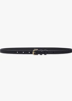 Twist Buckle Belt (Noir Croco)