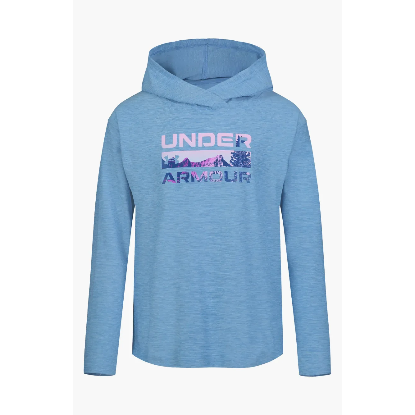 Under Armour Youth Girls' UA Mountain Stack Hoodie - Horizon Blue