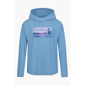 Under Armour Youth Girls' UA Mountain Stack Hoodie - Horizon Blue