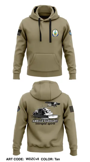 USNS AMELIA EARHART  Core Men's Hooded Performance Sweatshirt - WDZCv8