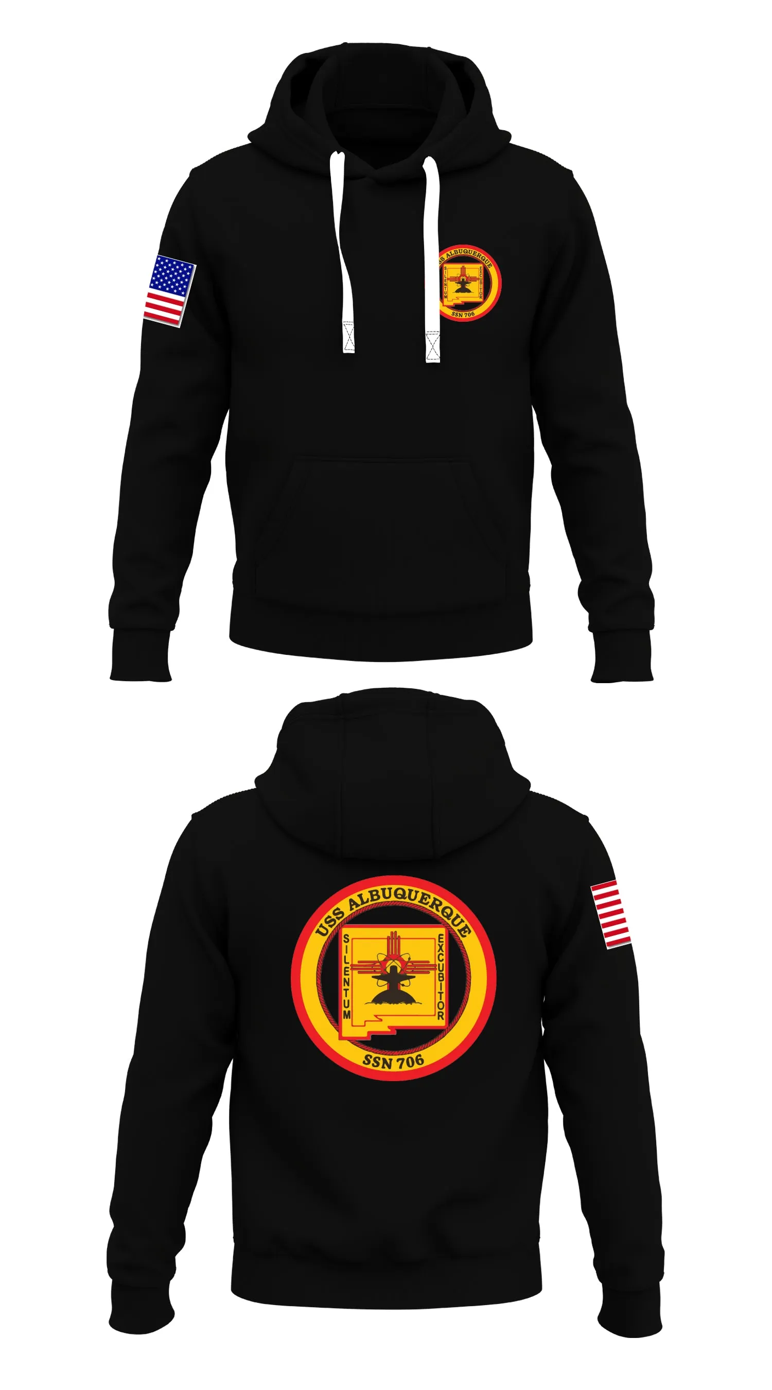 USS Albuquerque SSN-76 Store 1  Core Men's Hooded Performance Sweatshirt - 46552994001