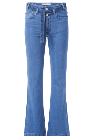 Vaqueros High Rise Loose Bootcut Con Cinturón