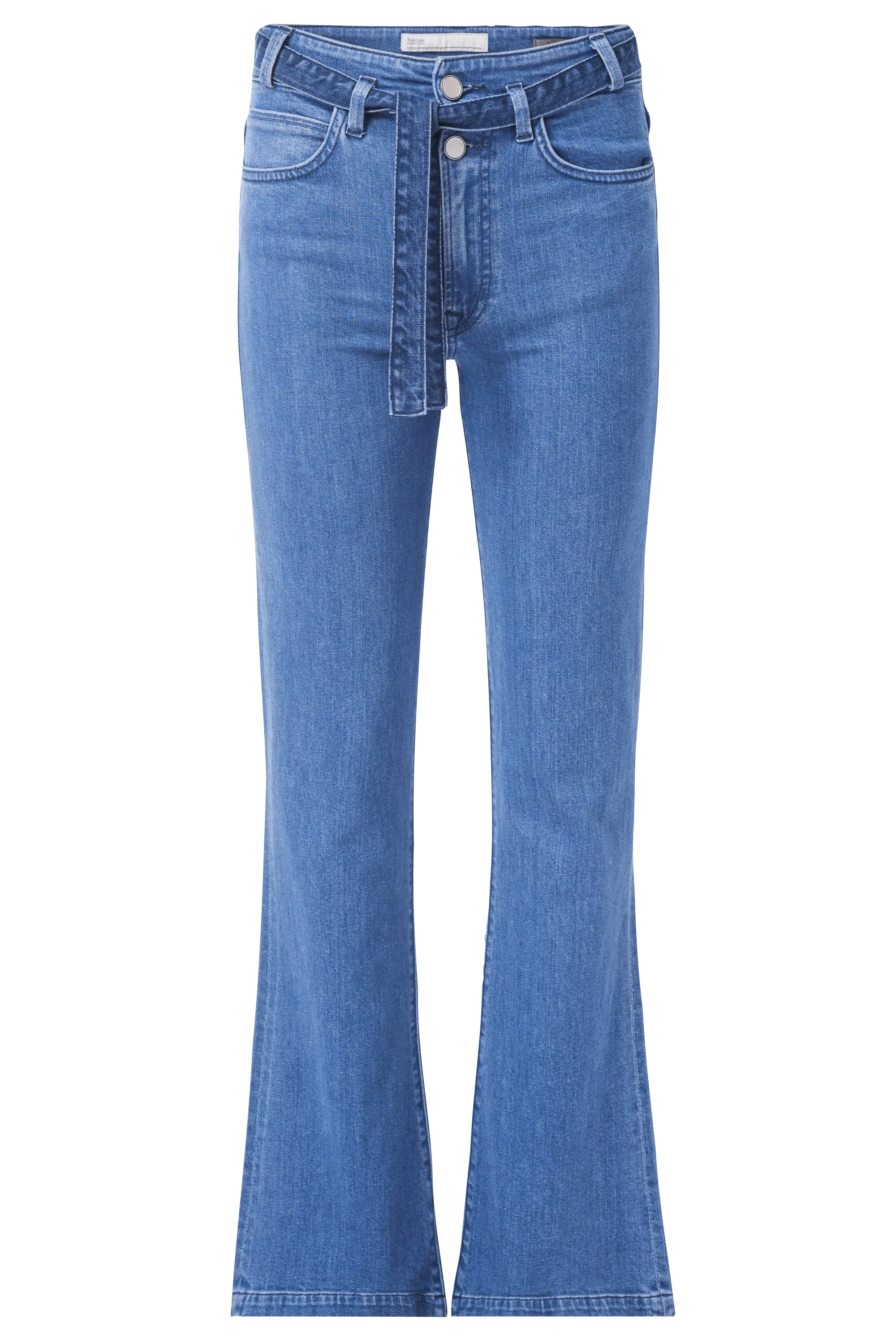 Vaqueros High Rise Loose Bootcut Con Cinturón