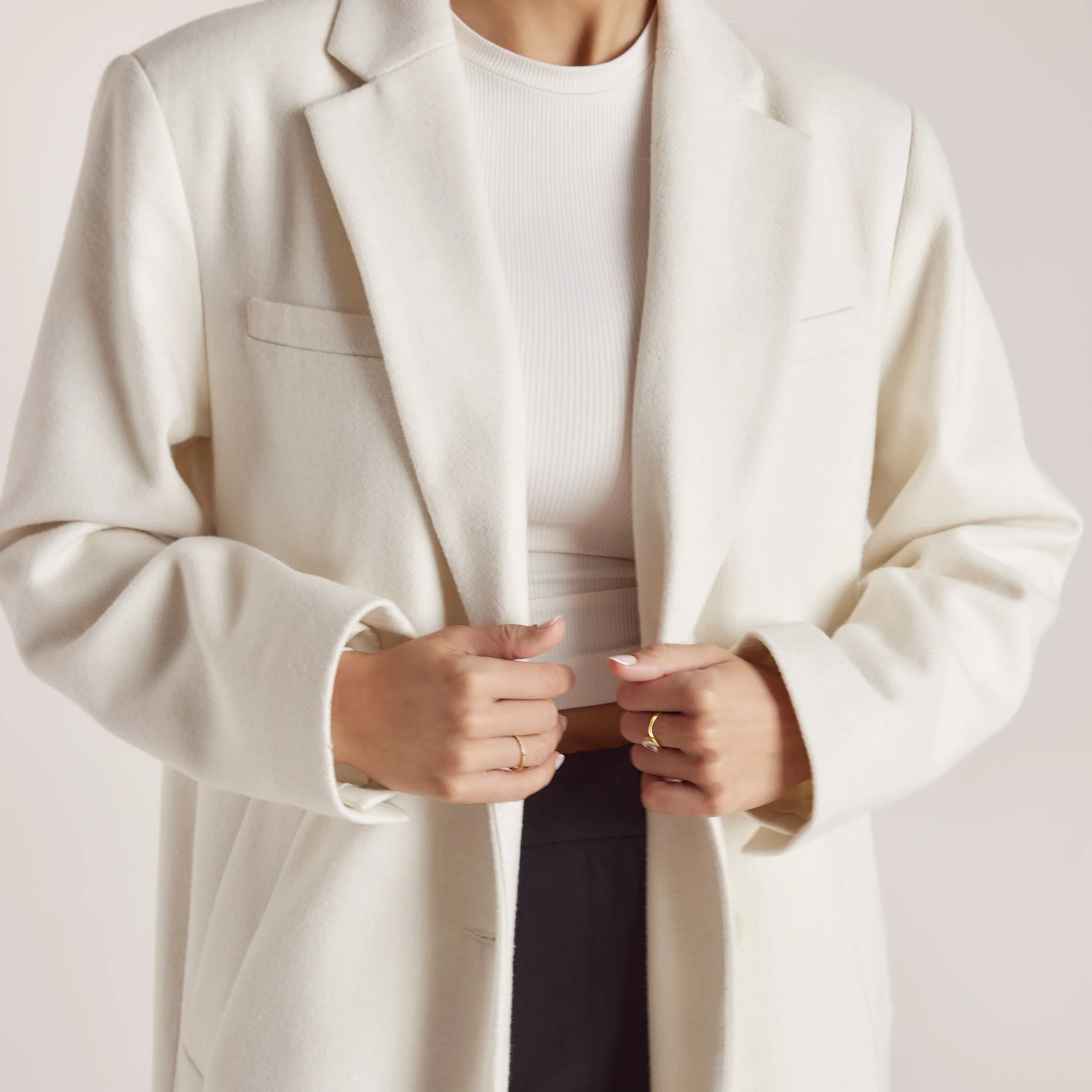 Veste Blazer en Laine - Crème