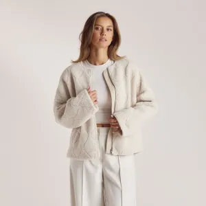 Veste en Borg - Crème