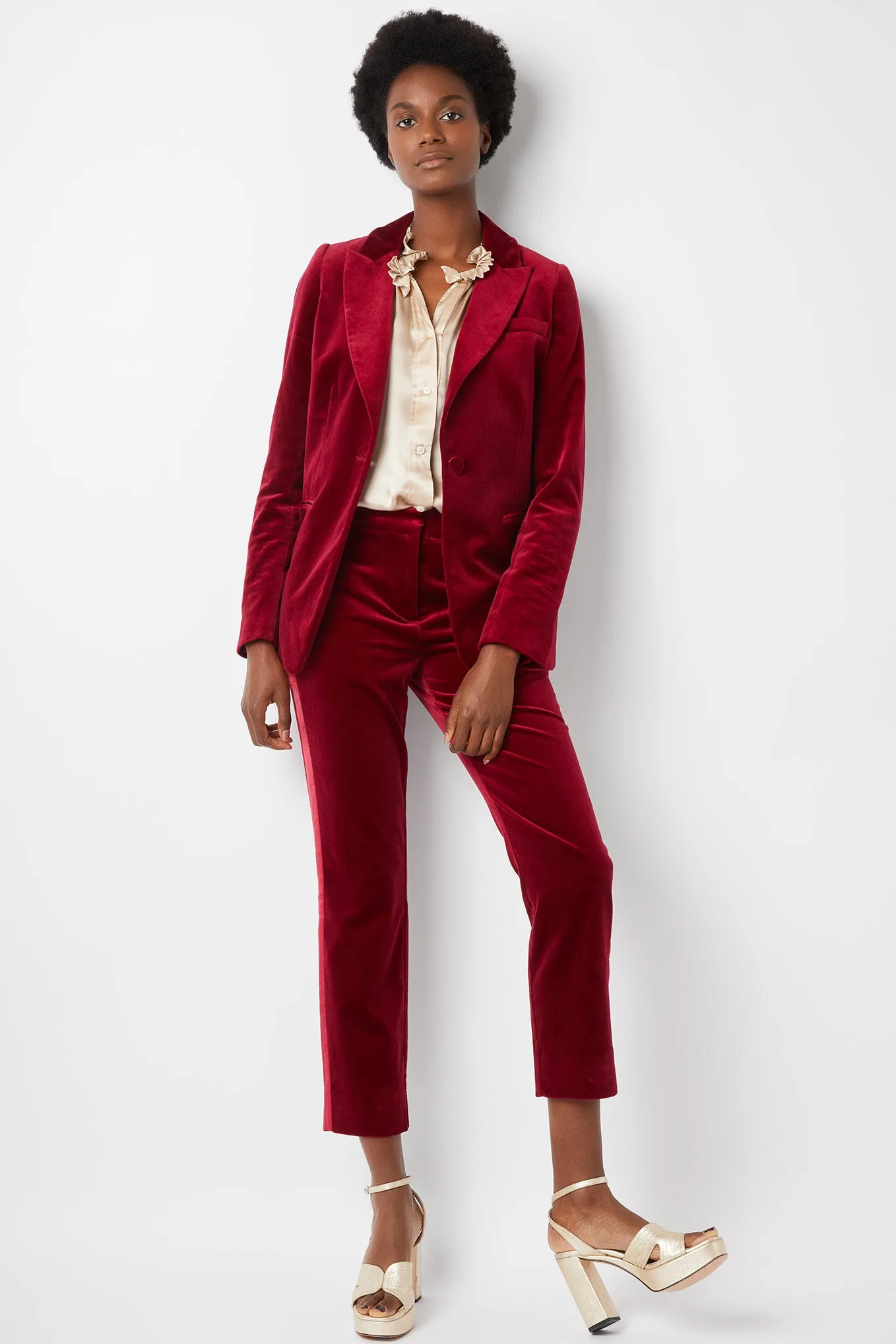 Victoria Velvet Jacket - Claret