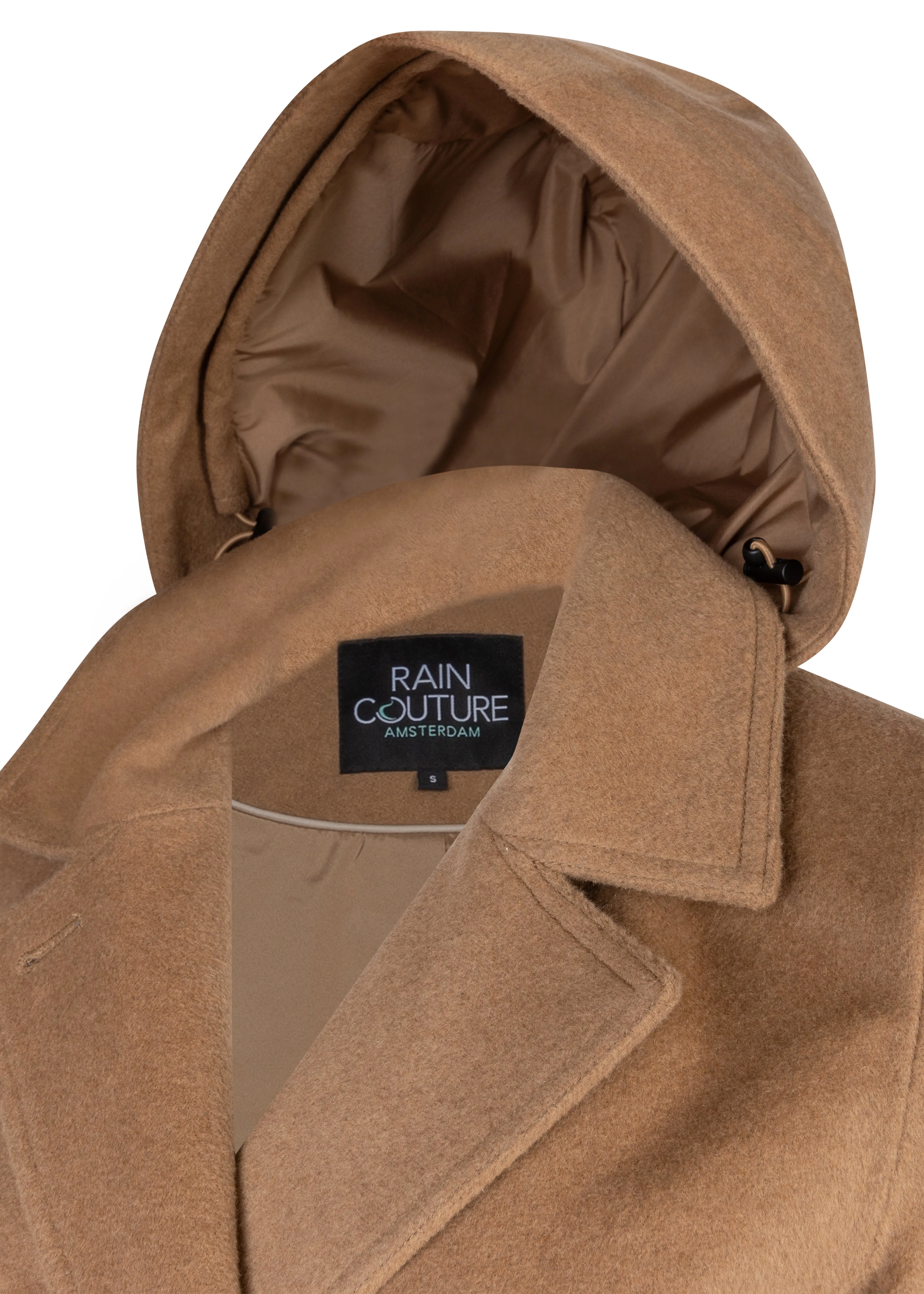 Waterproof Double Breasted Wool Trench  | Soft Camel Wool