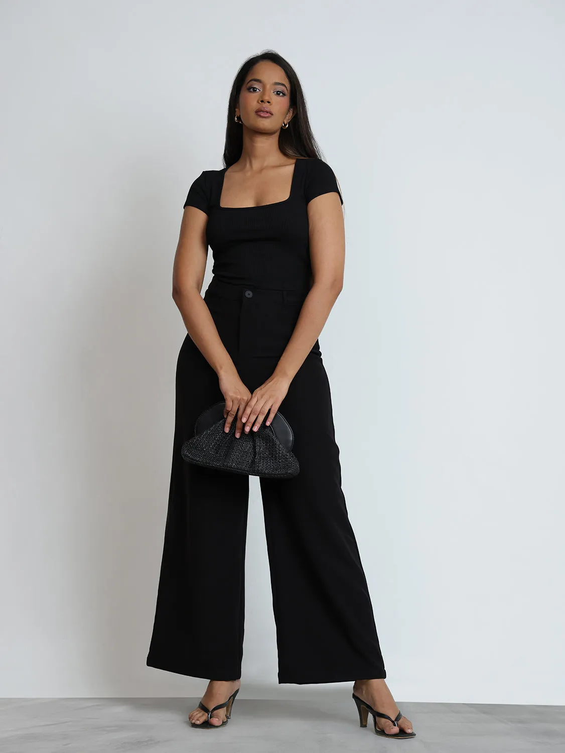 Wide Leg Basic Pant