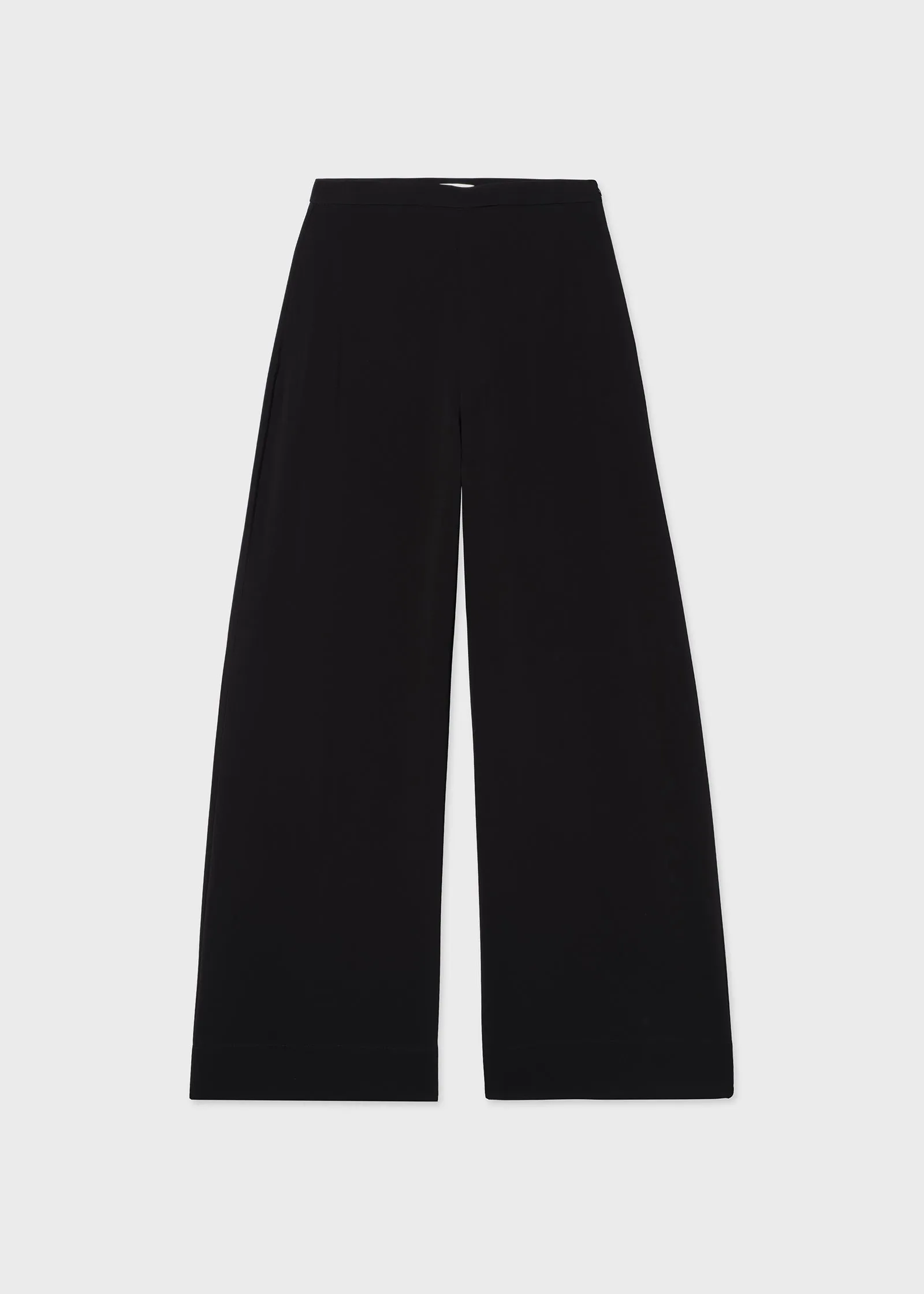Wide Leg  Pant in Crepe - Black