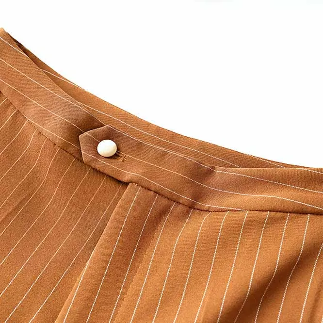 Women Caramel Pantsuit Fitted Blazer   Mid-High Rise Trousers Pantsuit Suit Formal Wear