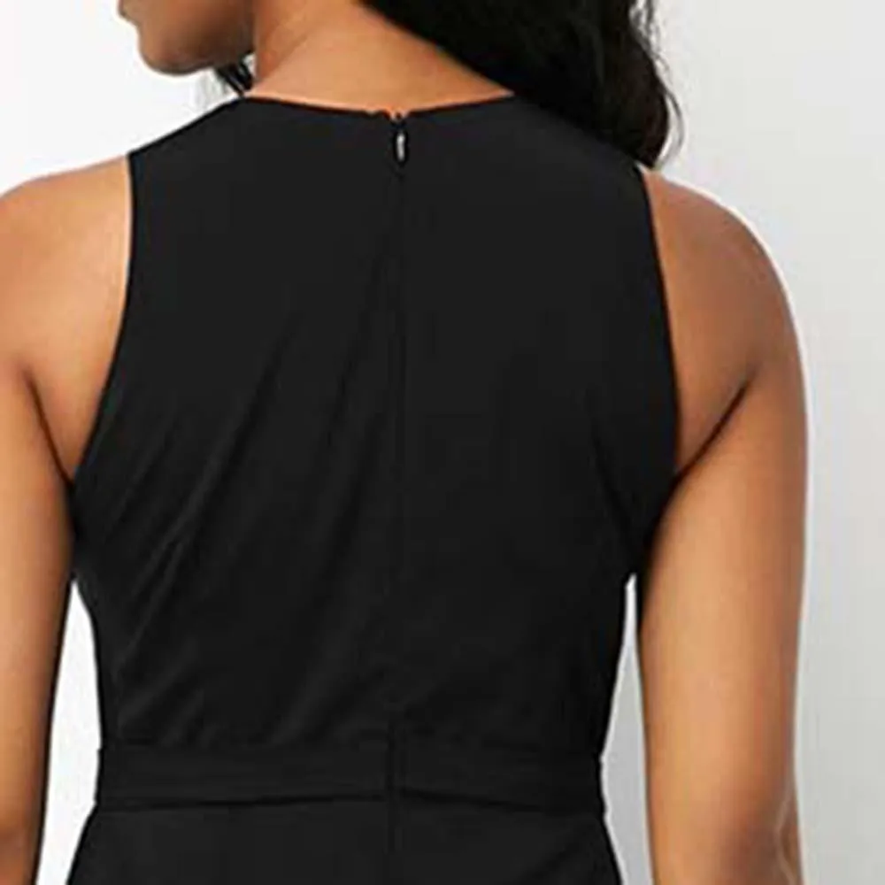 Women Contrast Ruffled Long Dresses