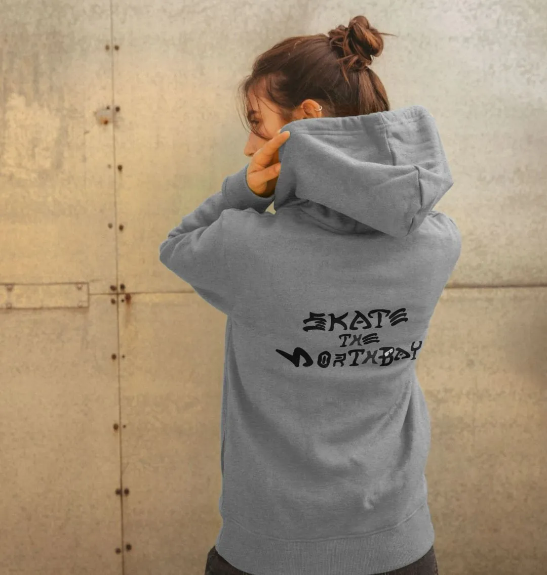 Womens Hoodie with HairyBobs Cave & Skate The NorthBay Design