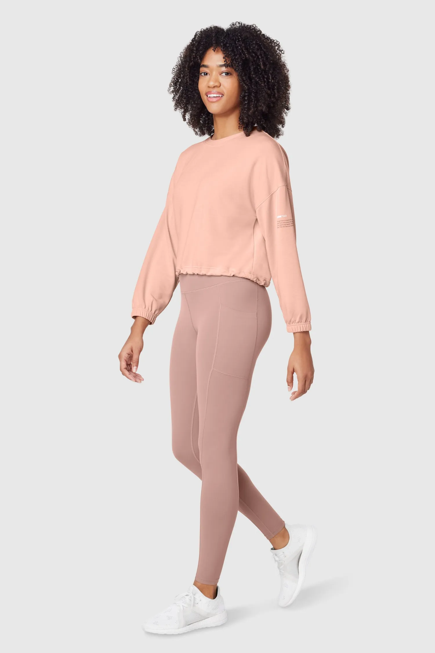Women's Terry Cropped Long Sleeve