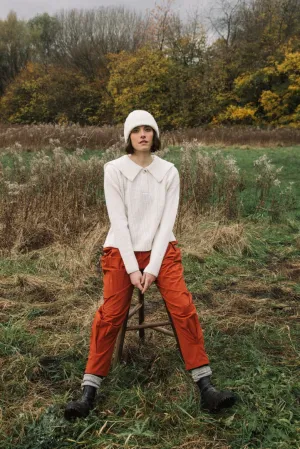 Yomogi Organic Cotton Poplin Trouser in Paprika